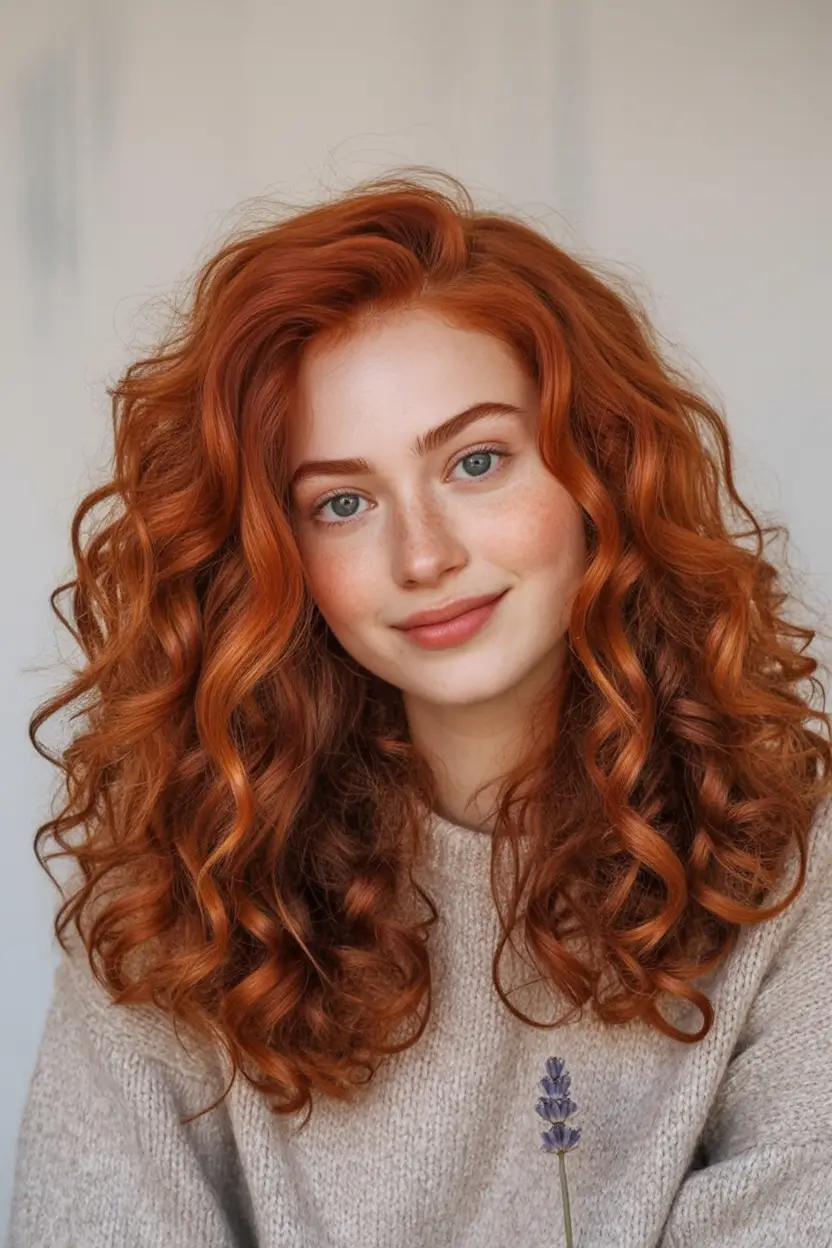Trending Hair Colors for Fall Season 2025 Golden Maple Curls