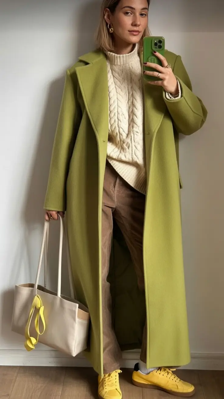 Trendy & Cute Women’s outfits to Rock Fall 2025 Kiwi and Cream Layer Game