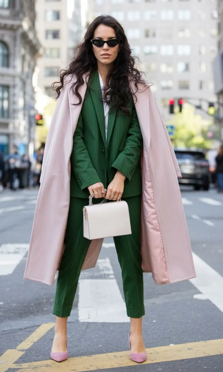 Trendy & Cute Women’s outfits to Rock Fall 2025 Boss Mode Pink Meets Pinstripe