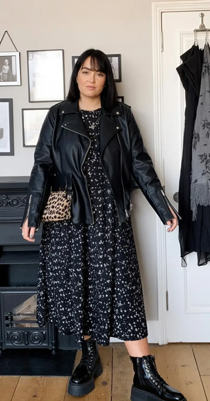 fall plus size outfits Floral Punk Meets Fall