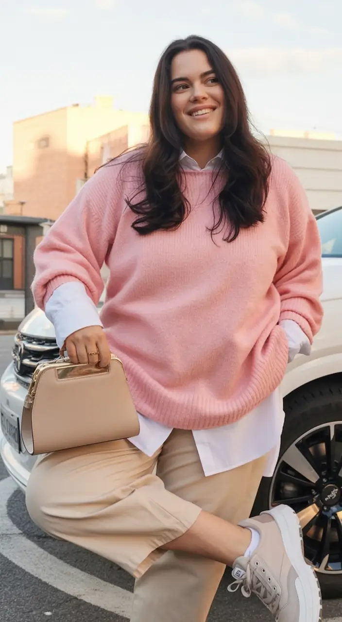 fall plus size outfits Blush Prep Layers