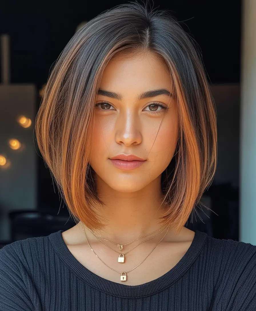 2025 Bob Hairstyles That Scream Fall Style Soft Cinnamon Brunette with Blunt Ends