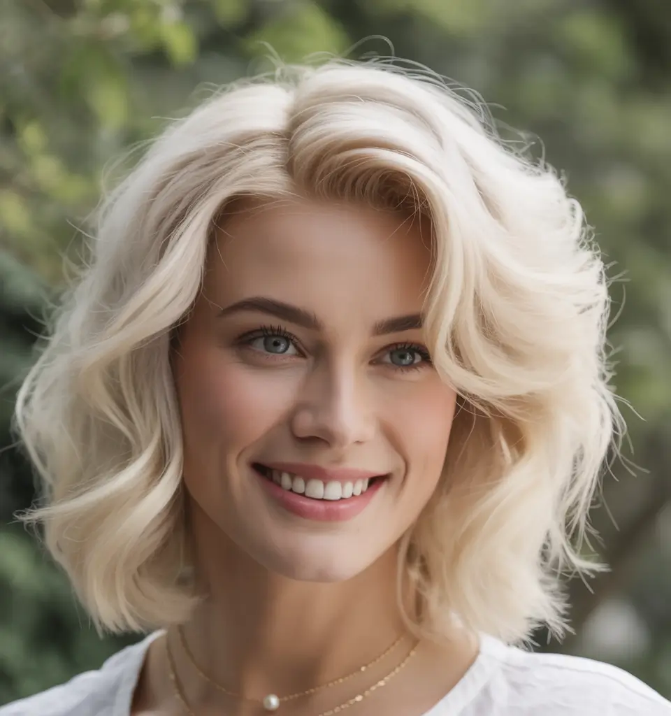 2025 Bob Hairstyles That Scream Fall Style Soft Retro Flip Bob in Icy Platinum