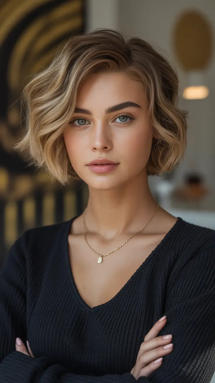 2025 Bob Hairstyles That Scream Fall Style Softly Sculpted Caramel Waves