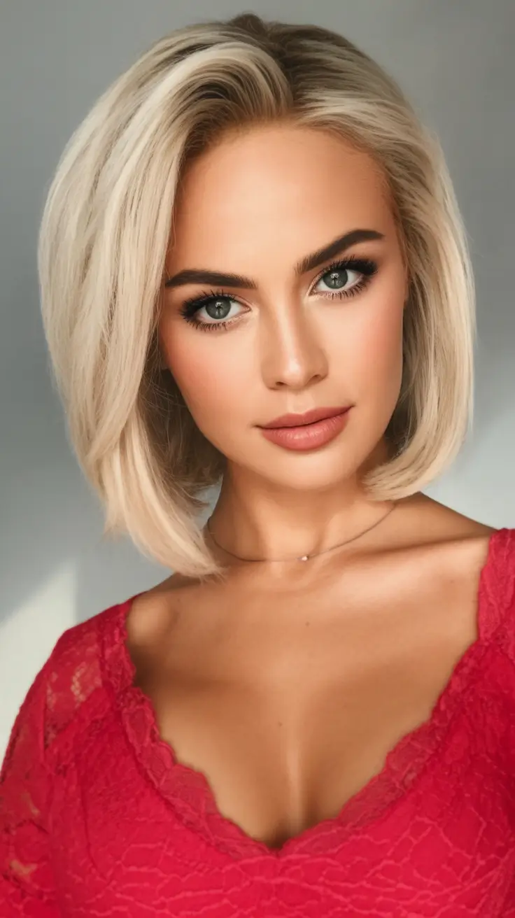 2025 Bob Hairstyles That Scream Fall Style Bright Blonde Glam Bob