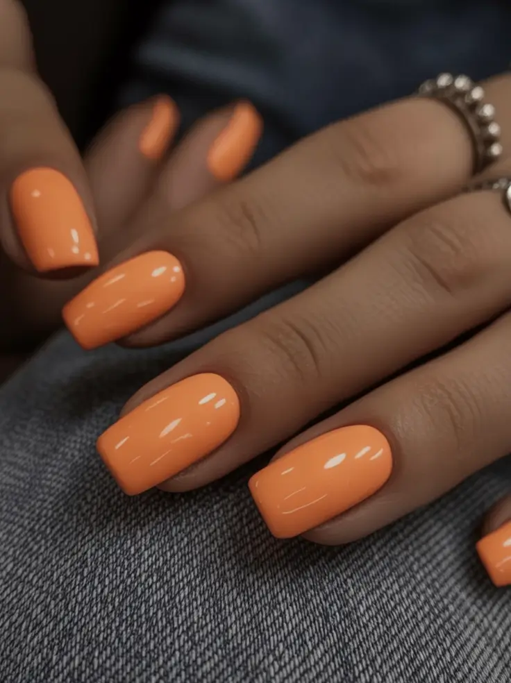 Fall Vibes: Best Nail Colors for September 2025 Glazed Tangerine Square