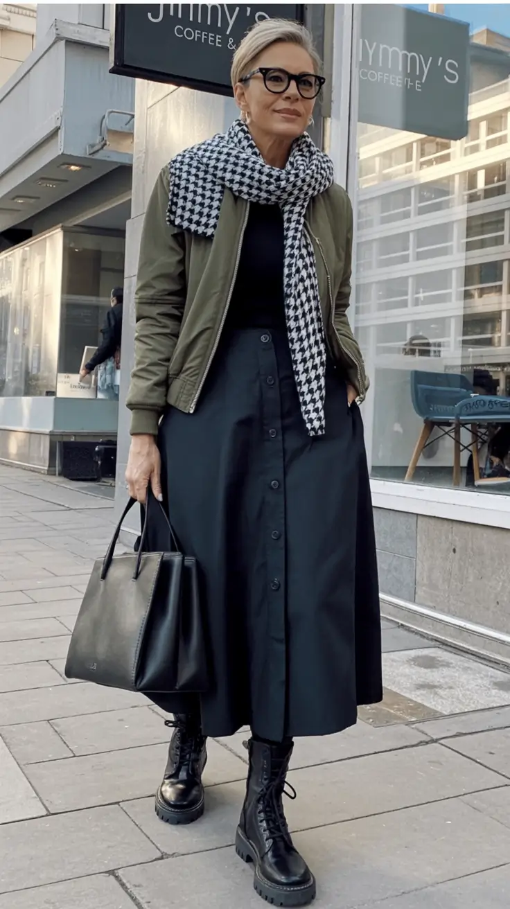 2025 casual fall fashion outfits for women 50+ Urban Utility with a Dash of Grit