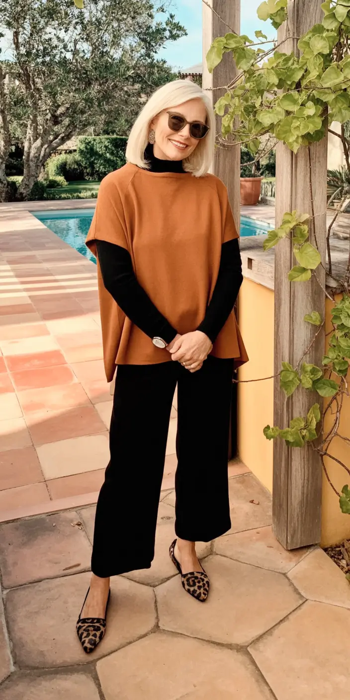 2025 casual fall fashion outfits for women 50+ Earth Tones and Architectural Ease