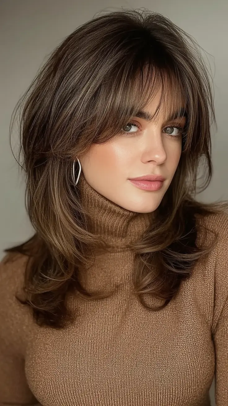 Chic and Easy Haircuts for Fall 2025 The Luxe Shag with Piecey Bangs