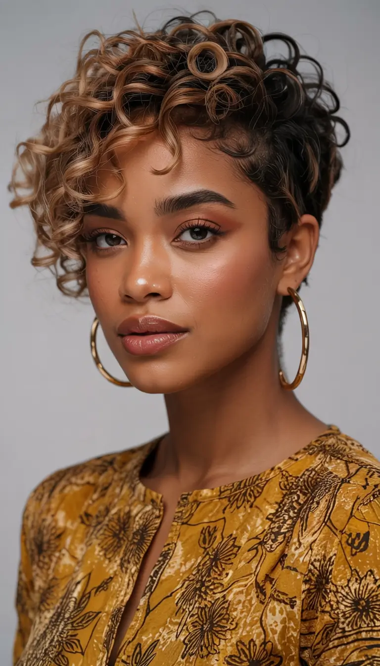 Chic and Easy Short Haircuts for Fall 2025 Playful Contrast Curls