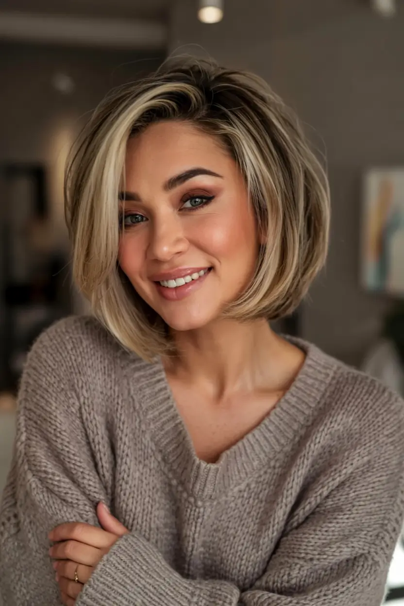 Chic and Easy Short Haircuts for Fall 2025 Bright Blonde Bubble Bob