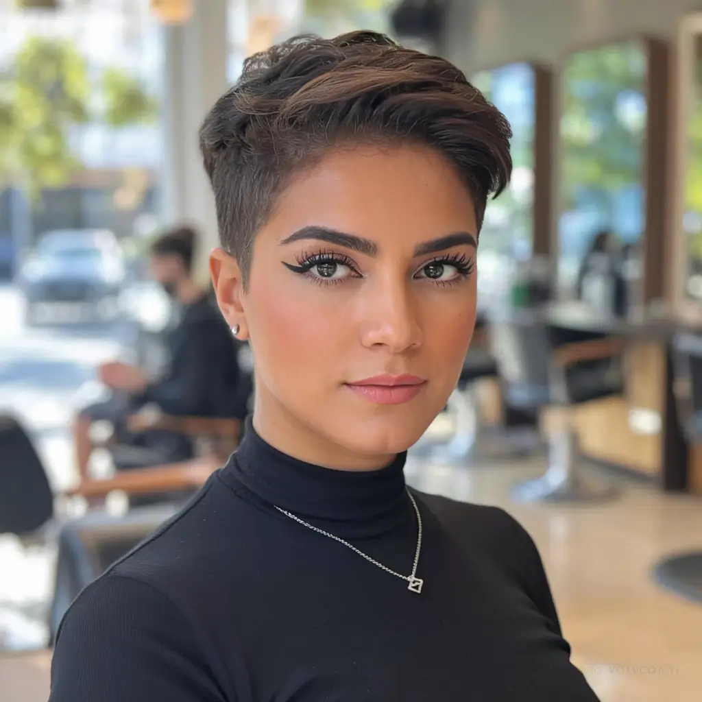Chic and Easy Short Haircuts for Fall 2025 Textured Power Pixie with a Bold Crown