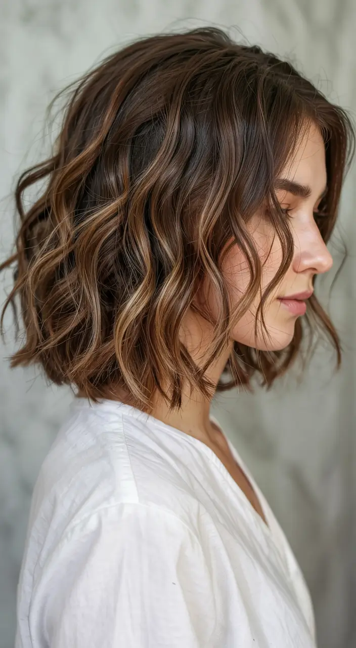 Chic and Easy Short Haircuts for Fall 2025 Curled Bob with Subtle Dimension