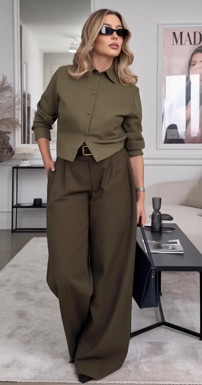 Classy fall women outfits for work 2025 Layered Neutrals With A Sharp Edge