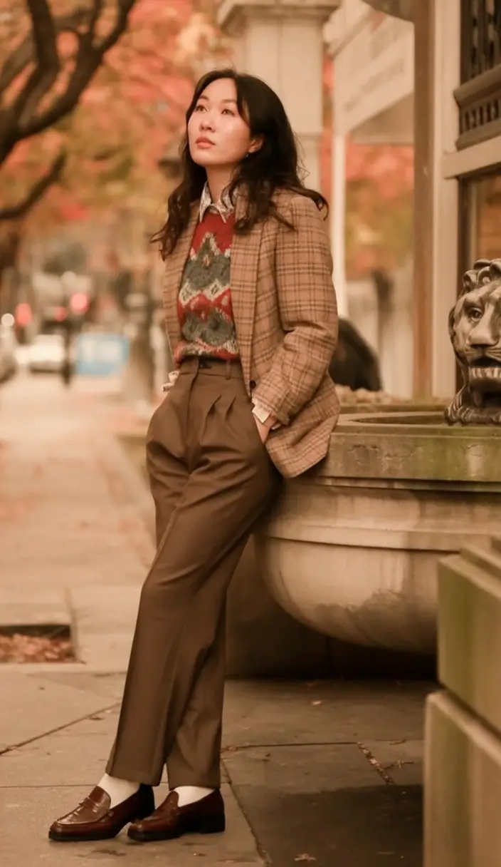 Classy fall women outfits for work 2025 Vintage Professor Goes Chic
