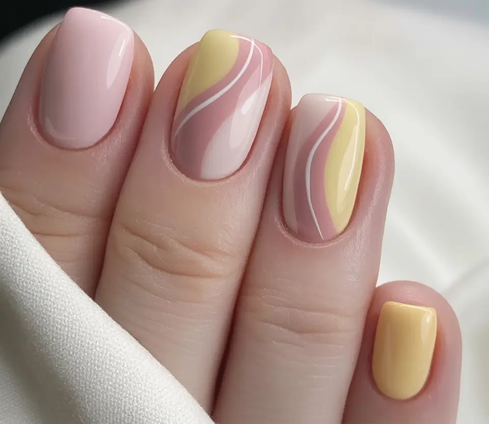 Cute Butter Yellow Nail Ideas to Try This Season Starburst Sparkle on a Soft Tip