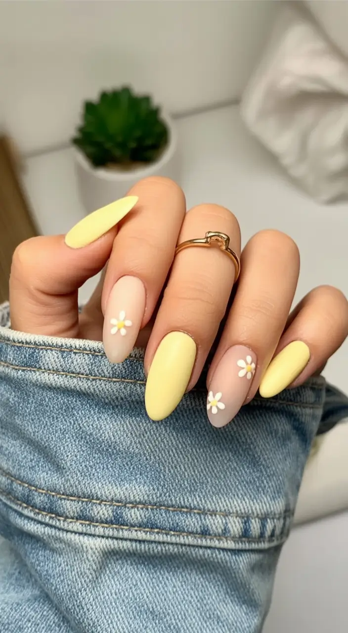 Cute Butter Yellow Nail Ideas to Try This Season Daisy Girl Moodboard