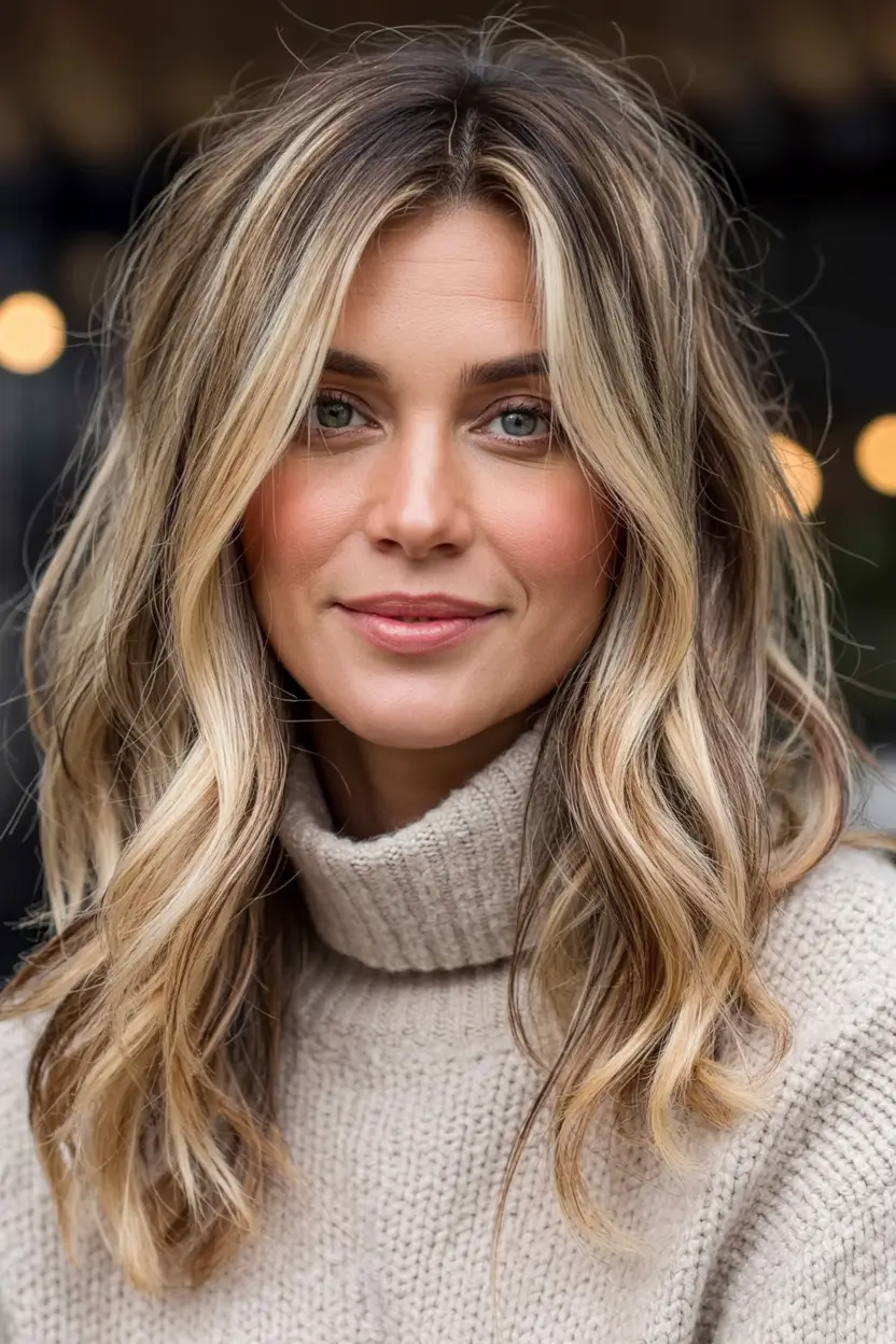 Cute Stylish Hair Colors for Fall 2025 Soft Rooted Balayage with Voluminous Layers
