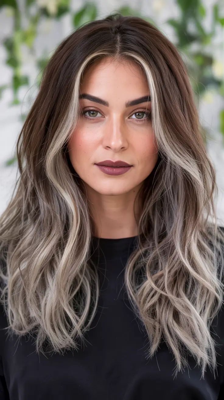 Cute Stylish Hair Colors for Fall 2025 Soft Smoke Blonde with Bold Money Piece