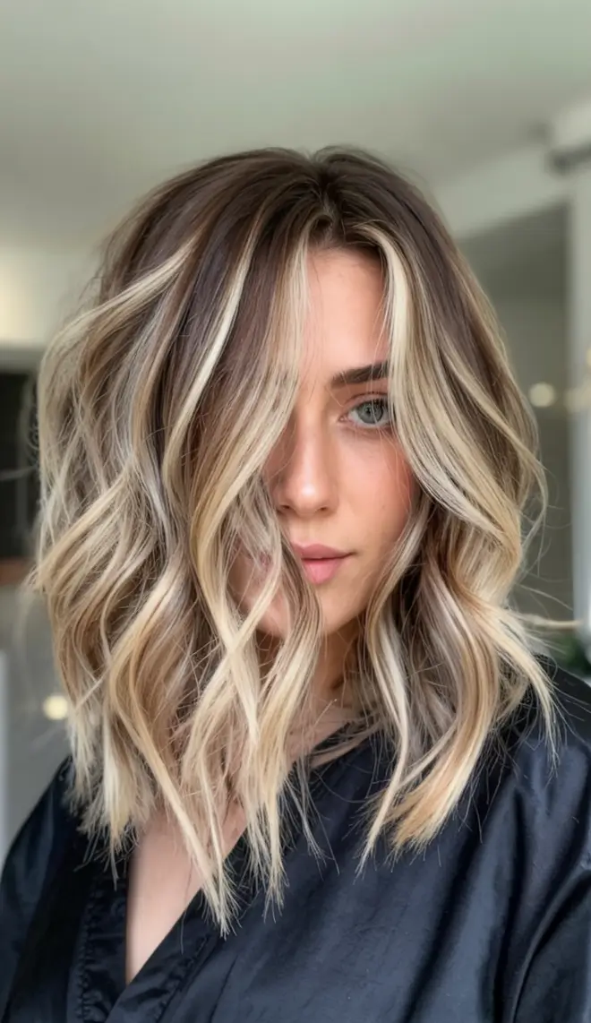Cute Stylish Hair Colors for Fall 2025 Dimensional Blonde Lob With Root Shadow