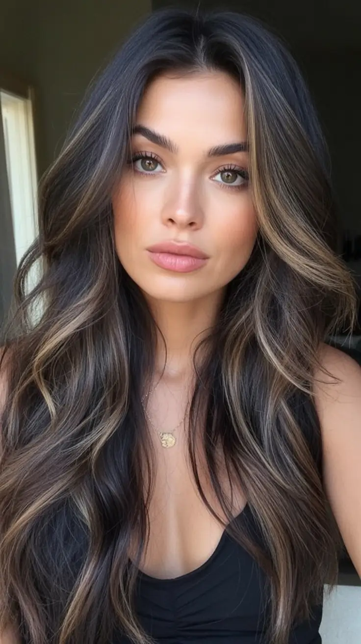 Dark Brown Fall Shades - Hair Colors to Try in 2025 Golden Ribbon Waves