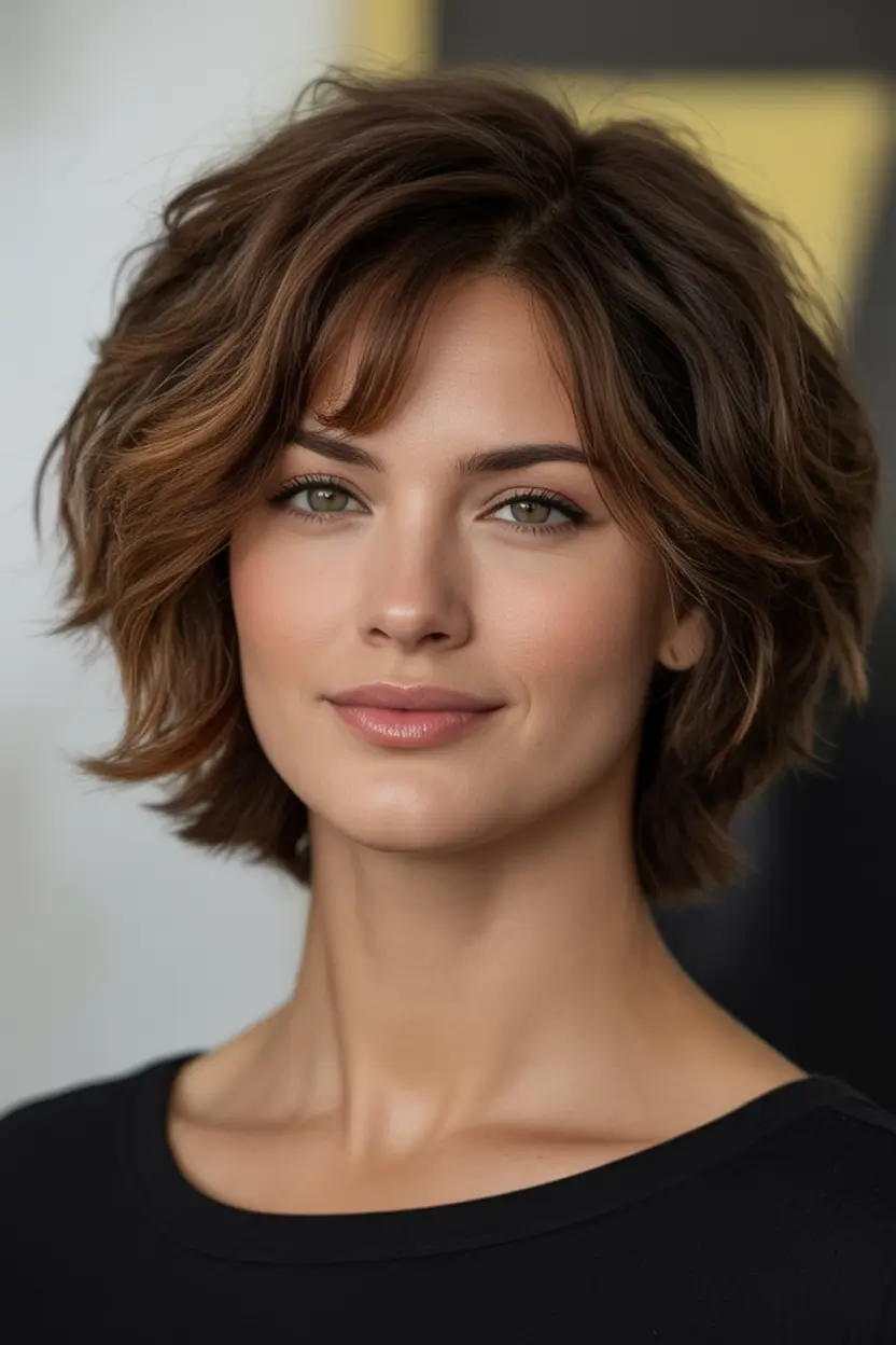 Fall 2025 Bob Haircuts Inspo for Women Modern Feathered Bob