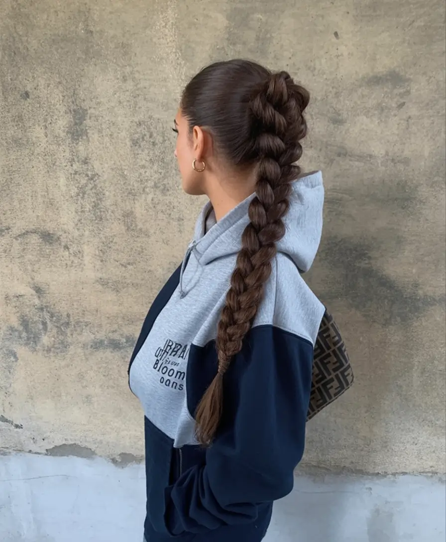 Top Burgundy Hair Color Looks for Autumn 2025 Stacked Braid Hawk with Urban Cool