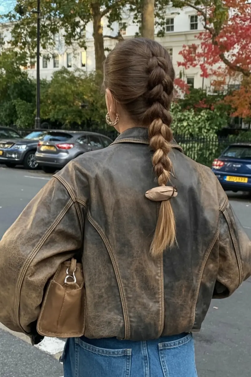 Top Burgundy Hair Color Looks for Autumn 2025 Classic Street Braid with Warm Dimension