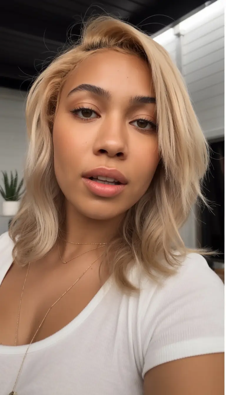 Fall 2025 Hair Colors Ideas for Warm Skin Buttery Champagne Glow