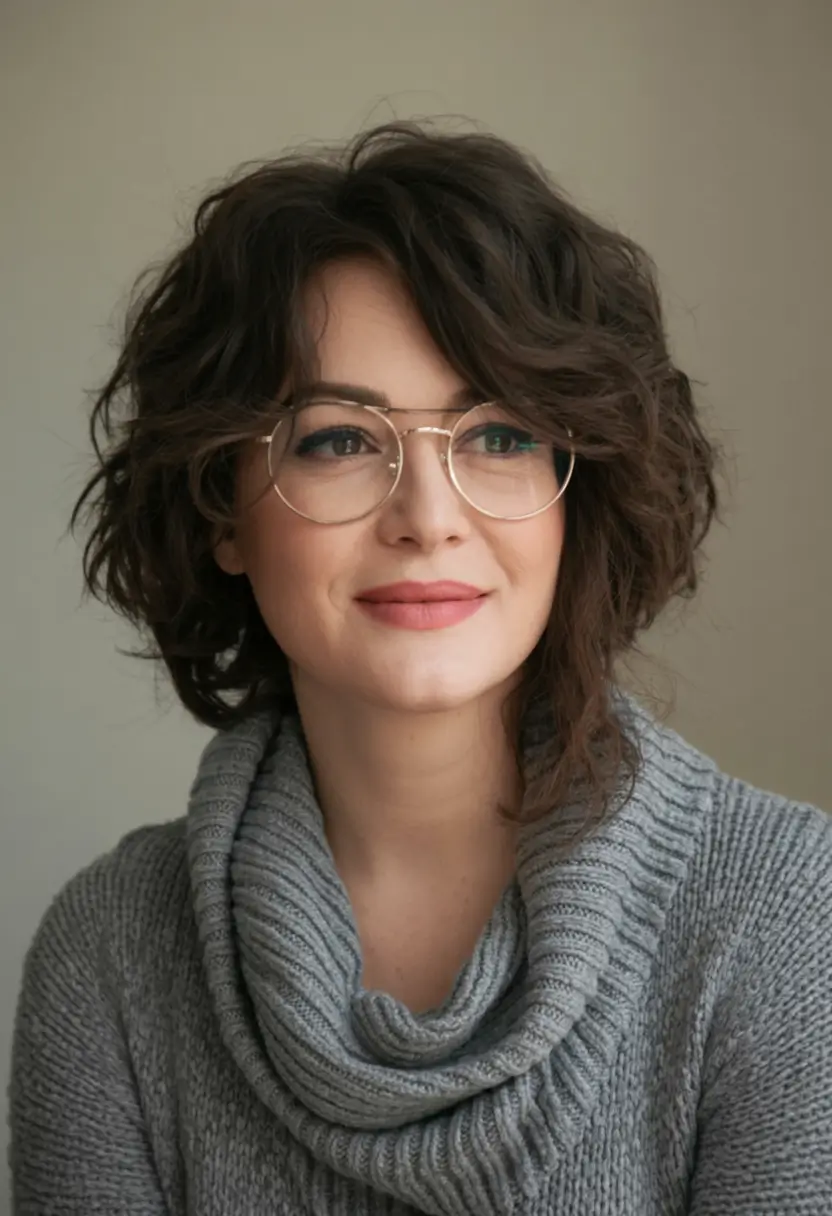 Best Fall Haircuts for Round Faces in 2025 Shaggy Waves with Soft Volume