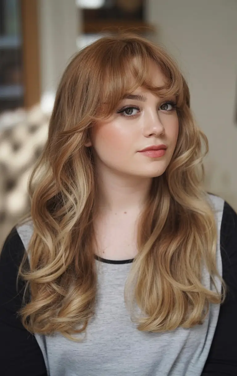 Best Fall Haircuts for Round Faces in 2025 Soft Long Layers with Curled Ends