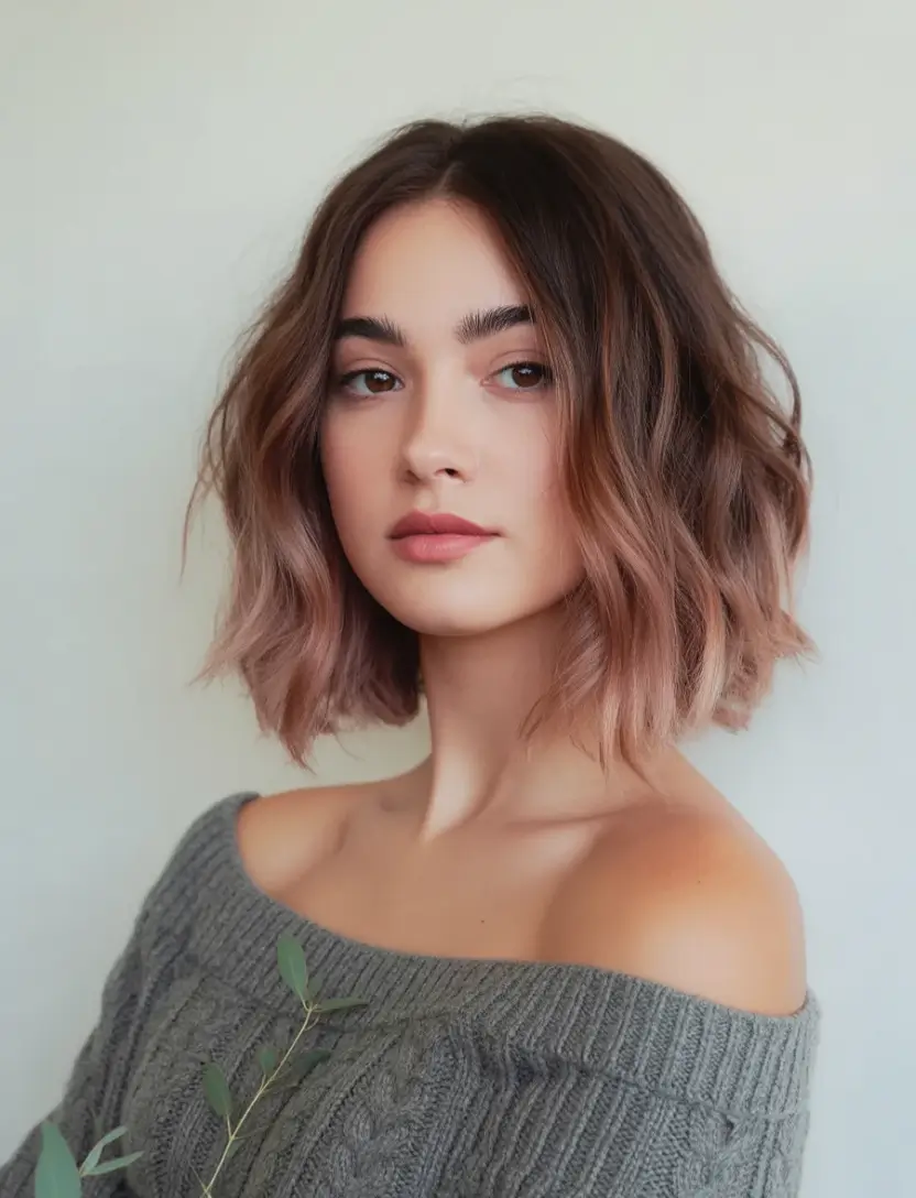 Best Fall Haircuts for Round Faces in 2025 Rosewood Waves with Face-Framing Ends
