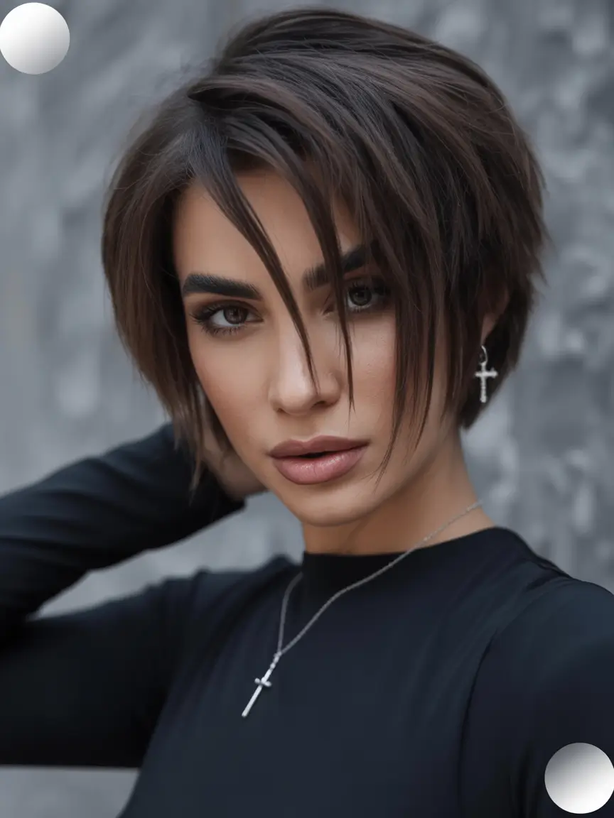 Fall 2025 hairstyle for Short Cuts Sharp-Edged Modern Wolf Bob