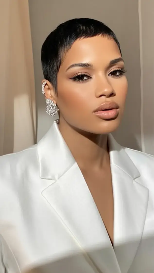Fall 2025 Hairstyles for Black Women Ultra Sleek Tapered Buzz