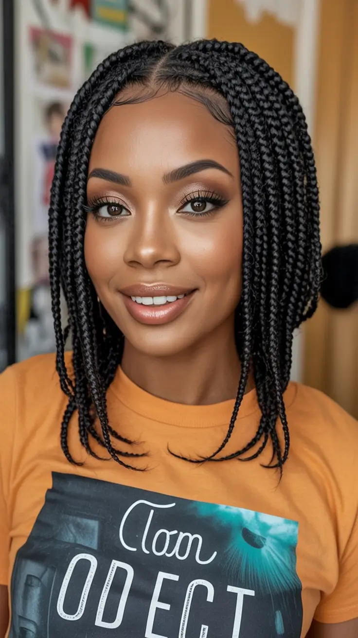 Fall 2025 Hairstyles for Black Women Box Braid Bob