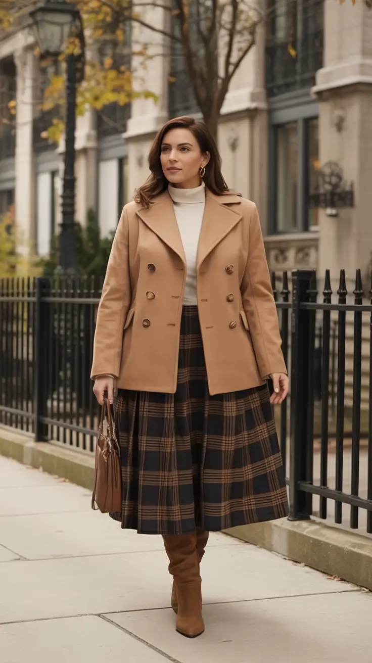 Fall 2025 Style outfits Ideas for Midsize Women Cozy Neutrals with a Timeless Swing