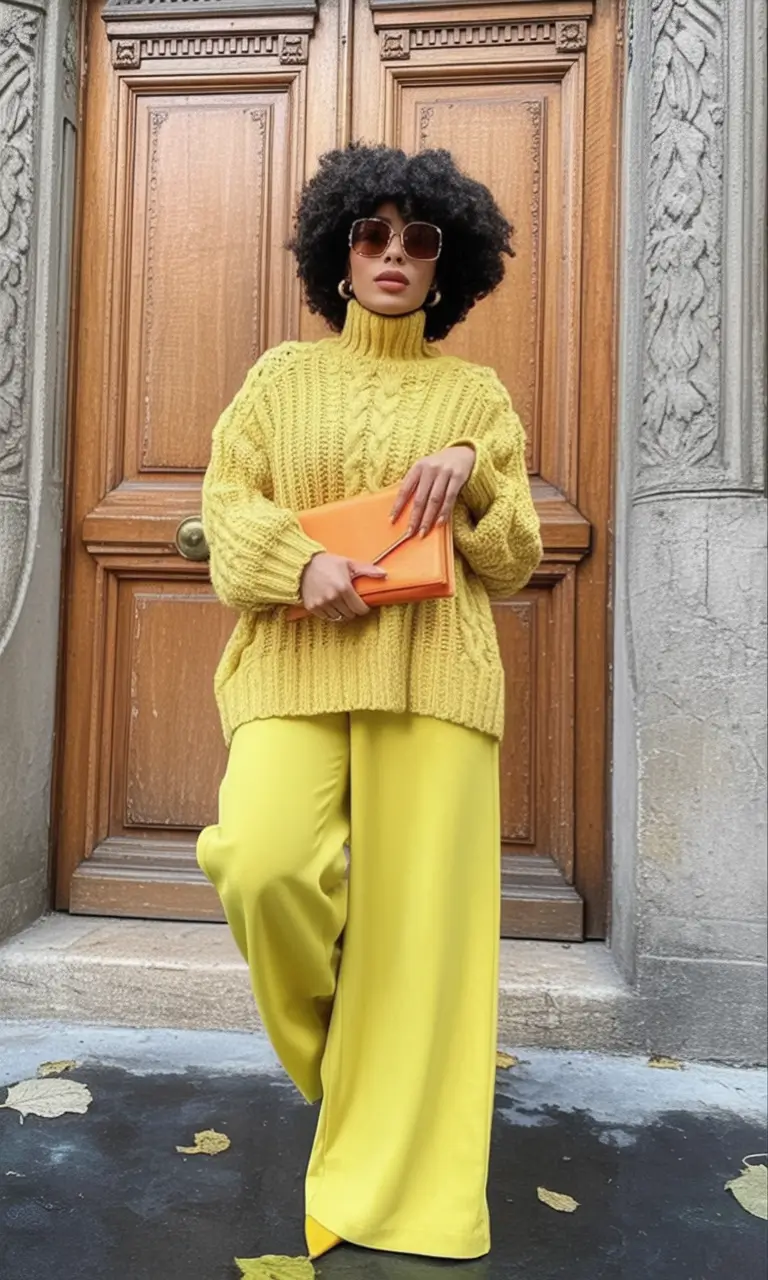 Fall 2025 Style outfits Ideas for Midsize Women sunshine monochrome moment