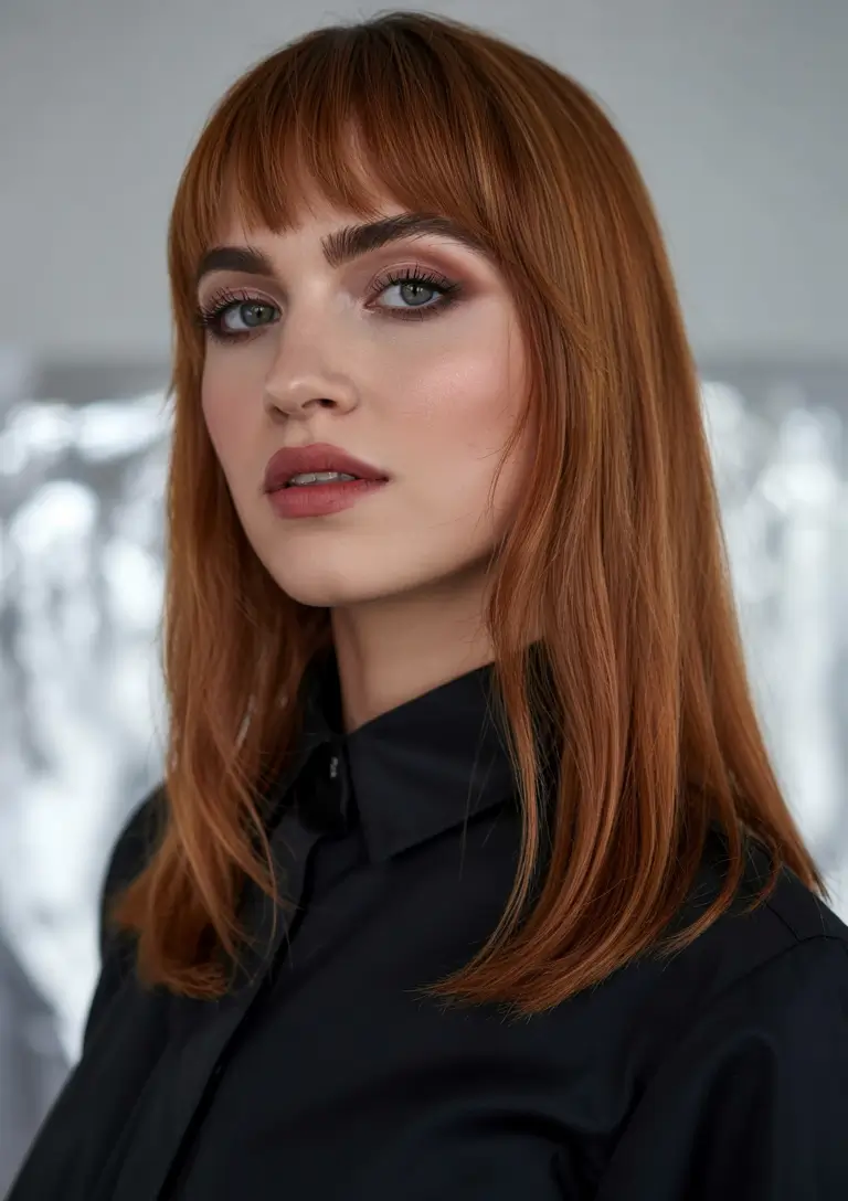 2025 Hair Trends: Fall Cuts That Suit Oval Faces Burnished Auburn With Sculpted Layers