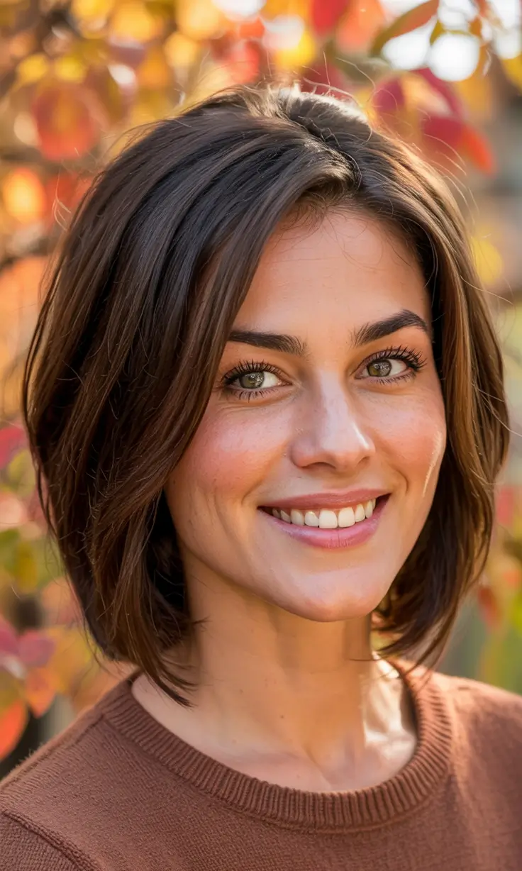 2025 Hair Trends: Fall Cuts That Suit Oval Faces Easy-Care Bob with Subtle Curve