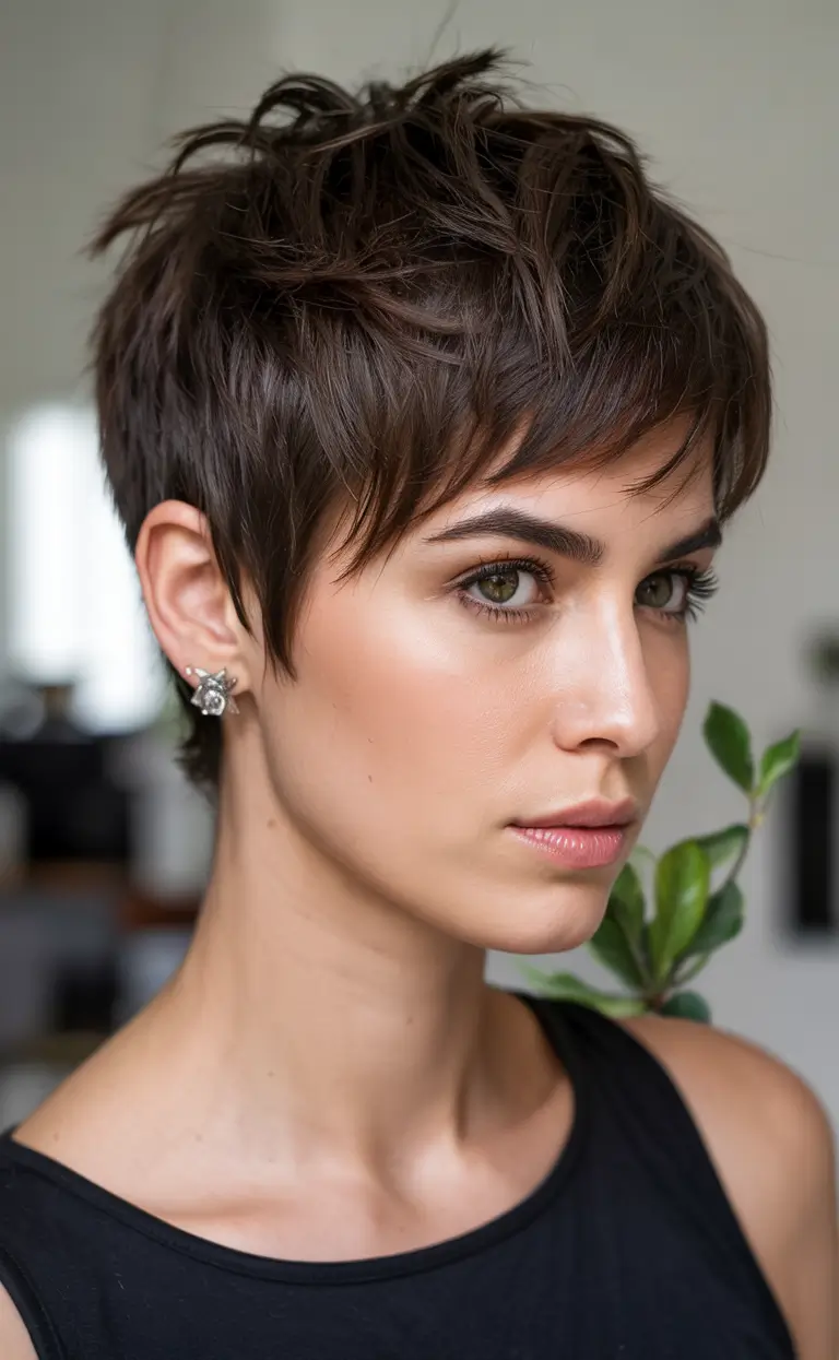 2025 Hair Trends: Fall Cuts That Suit Oval Faces Pixie Crop With Airy Fringe Texture