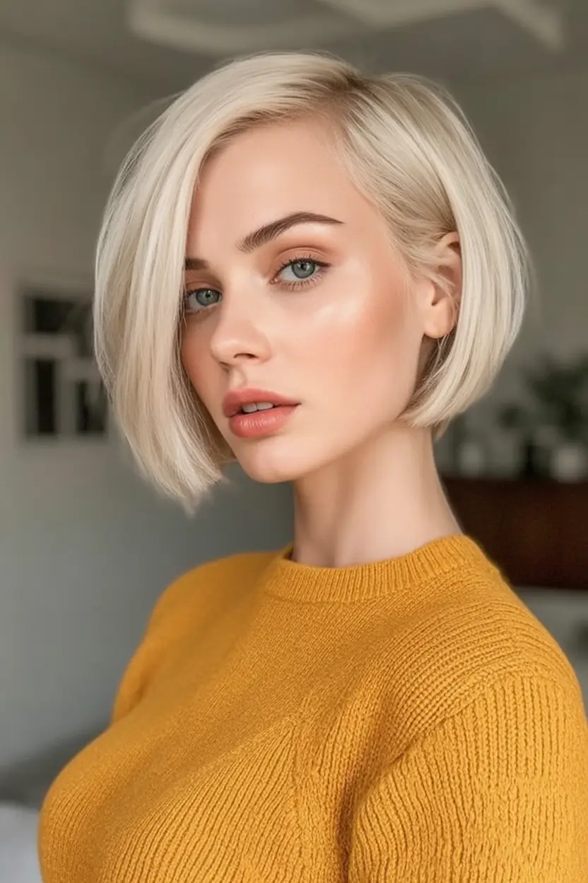 Fall Haircut Ideas for September 2025 The Structured Platinum Bob