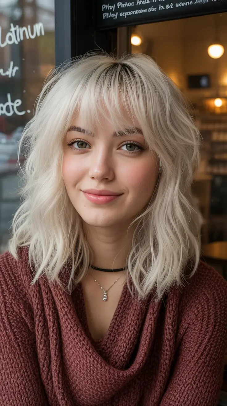 Fall Haircut Ideas for September 2025 Blonde Shag With Soft Bangs