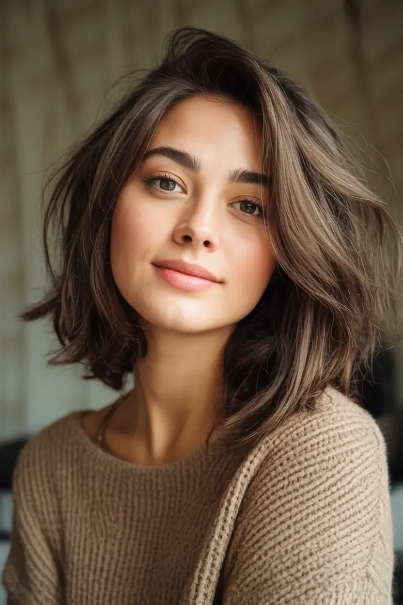 Fall hairstyle for women 2025 Textured Bob with Effortless Layers