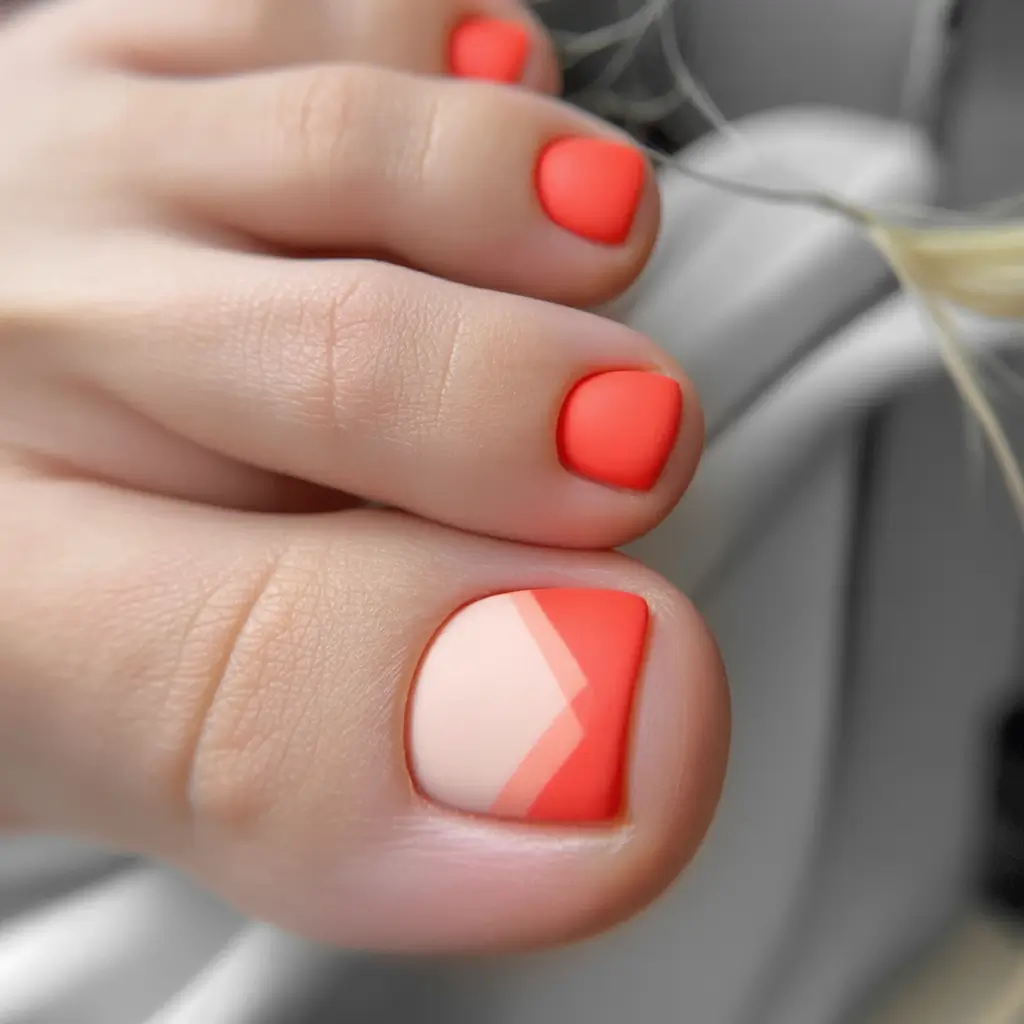 Fall Toe Nail Colors 2025 Ideas Peachy Chevron Pop