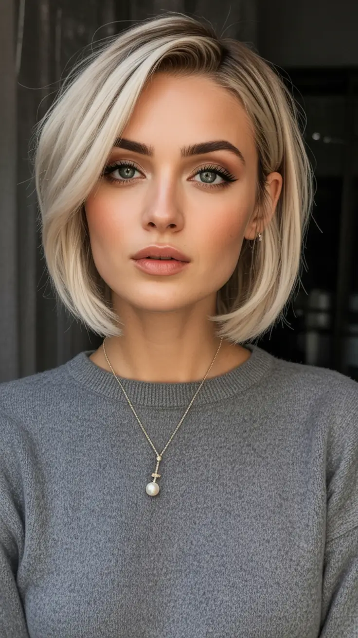 Haircut Inspiration for Fall 2025 Chic Short Blonde Bob with Face-Framing Layers