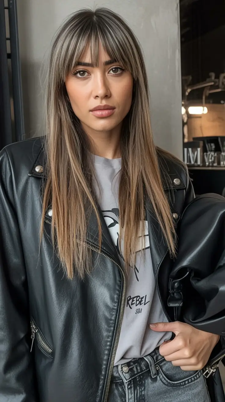 Haircut Inspiration for Fall 2025 Sleek and Straight with Curtain Bangs