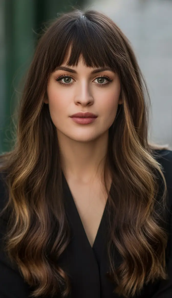 Haircut Inspiration for Fall 2025 Glossy Length with Parisian Fringe