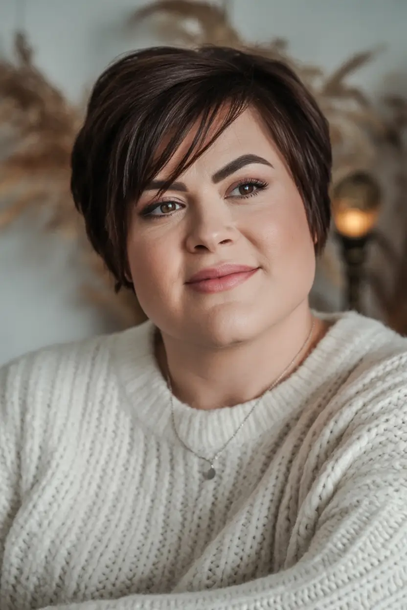 Haircuts for Chubby Face Shapes — Fall 2025 Pixie Confidence with Choppy Bang Energy