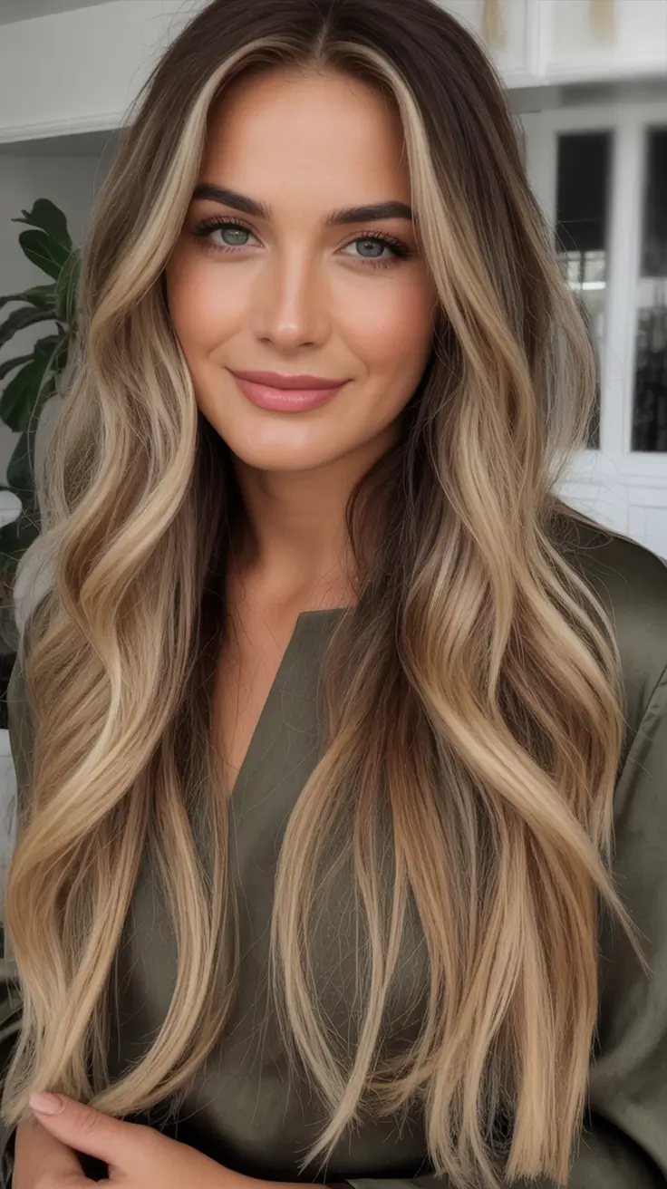 Long Fall Hairstyles to Love in 2025 Dimensional Balayage Waves