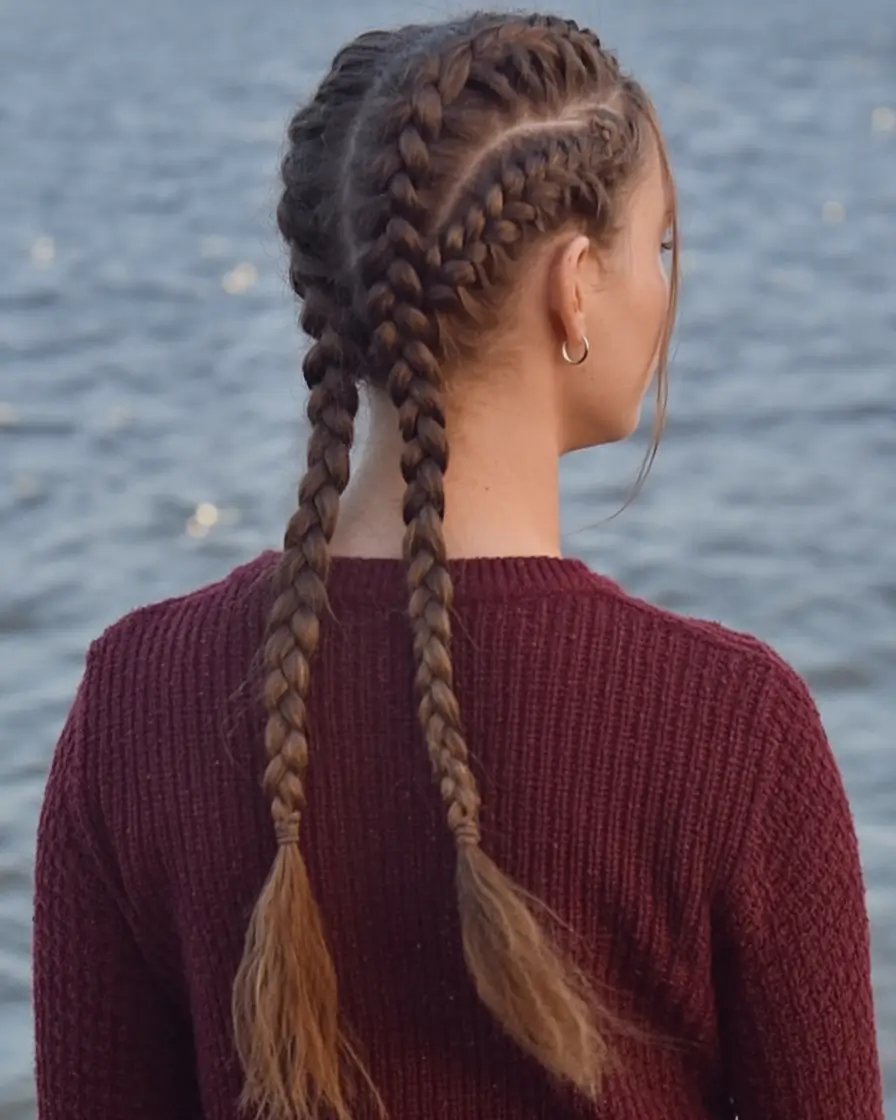 Long Fall Hairstyles to Love in 2025 Water Braid Style by the Lake